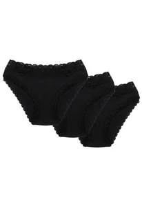Wol-Bar soft lovely 3-pak czarny m majtki figi - Majtki damskie - miniaturka - grafika 1