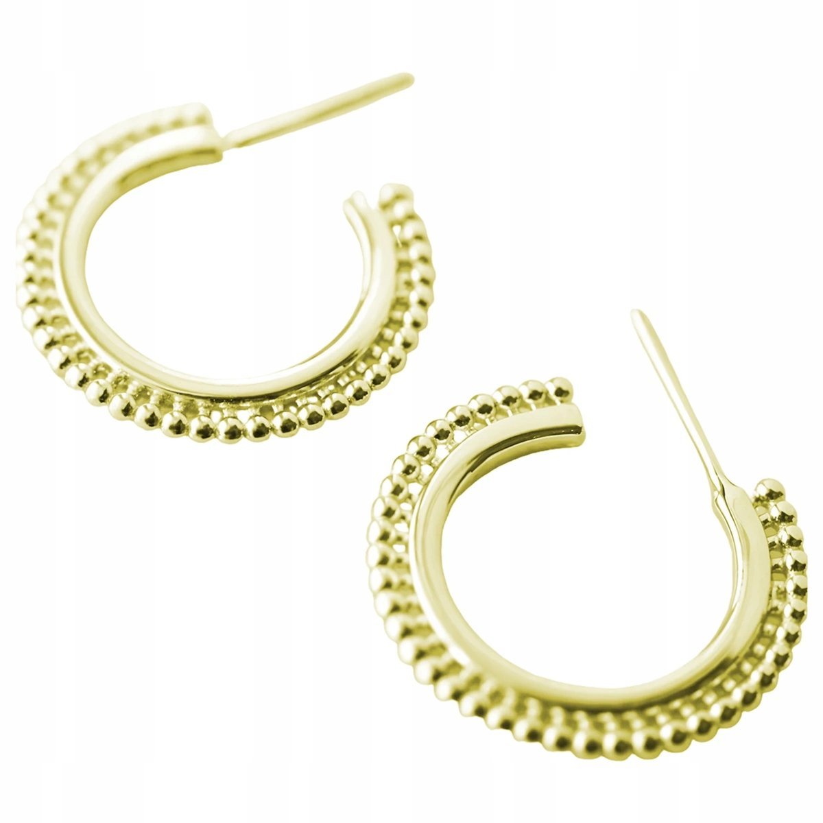 Kolczyki Srebrne 925 Pozłacane Koła Delikatne Klasyczne I Nowoczesne Grawer