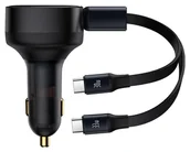 Ładowarki do telefonów - Baseus Enjoyment z kablami USB-C, 33W czarna - miniaturka - grafika 1