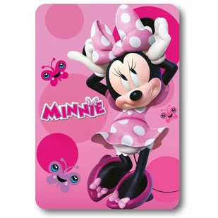 Kocyk dla dziecka KOC polarowy dziecięcy 100x140 Myszka Minnie kolor róż - Koce i narzuty dla dzieci - miniaturka - grafika 1