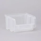 Pojemniki przemysłowe - Plastikowy pojemniki COMPACT, 102 x 100 x 60 mm, przezroczysty - miniaturka - grafika 1