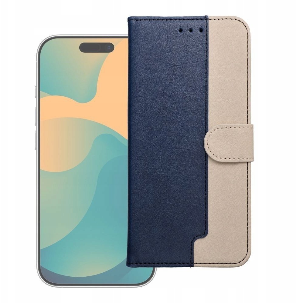 Markowe Kabura Split Book do SAMSUNG S26 ULTRA granatowy / kremowy