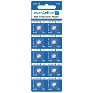 EverActive Bateria Pastylkowa G3 LR736 LR41 Lithium Battery 1,5v 10szt - Baterie i akcesoria - miniaturka - grafika 1