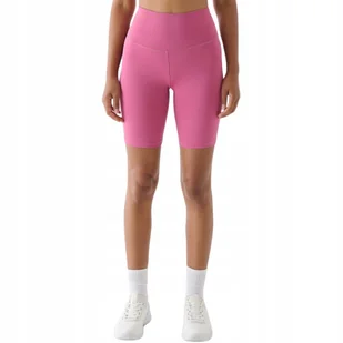 Legginsy damskie krótkie 4F F012 ciemny róż 4FWAW24TFSTF012 53S M - Legginsy - miniaturka - grafika 1