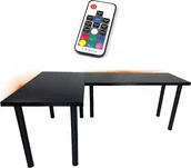 Biurka gamingowe - BIURKO GAMINGOWE NARONE CZARNE LED DUE - miniaturka - grafika 1