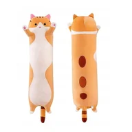 Maskotki i pluszaki - DŁUGI KOT KOTEK MASKOTKA PODUSZKA 45CM BEŻOWY - miniaturka - grafika 1