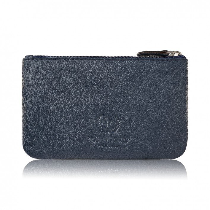 Etui Na Klucze Skórzane Granatowe Pojemne Ze Skóry Naturalnej Licowej Paolo Peruzzi T-51-Ndb