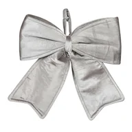 Ozdoby bożonarodzeniowe - Kokarda na choinkę Velvet srebrna - miniaturka - grafika 1