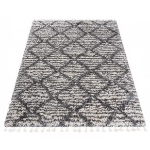 Kremowy prostokątny dywan shaggy do sypialni - Nikari 9X - Dywany - miniaturka - grafika 1