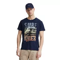 Koszulki męskie - Blend Męski T-shirt T-shirt, 194024/Dress Blues, M, 194024/Dress Blues, M - miniaturka - grafika 1