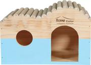 Akcesoria dla gryzoni - ZOLUX Domek drewniany Home Color z bali L 203x297x180 mm - miniaturka - grafika 1