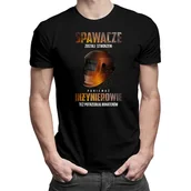Koszulki męskie - Koszulkowy, Koszulka męska z nadrukiem, Spawacze zostali stworzeni, ponieważ inżynierowie też potrzebują bohaterów, rozmiar L - miniaturka - grafika 1