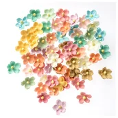 Zabawki kreatywne - KWIATY PAPIEROWE, 2 CM, 60 SZT., TĘCZOWE - miniaturka - grafika 1