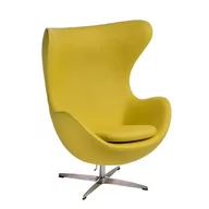 Fotele - D2.Design design Fotel Jajo kaszmir żółty jasny 41Premium 99178 - miniaturka - grafika 1
