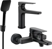 Zestawy baterii łazienkowych - Mexen Lynx R62 zestaw wannowy, czarny - 745903R62-70 - miniaturka - grafika 1