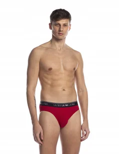 LAMA SLIPY MĘSKIE STANDARD M-1020SD M czarny/czerwony/jeans - Majtki męskie - miniaturka - grafika 1