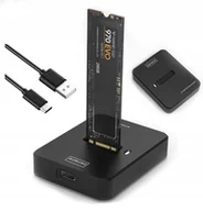 Obudowy i kieszenie na dyski twarde - Adapter SSD M2 NVME/SATA kieszeń na dysk obudowa M.2 USB-C 10 GB/s Zenwire - miniaturka - grafika 1