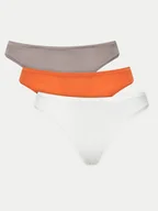 Majtki damskie - Calvin Klein Underwear Komplet 3 par stringów 000QD5220E Kolorowy - miniaturka - grafika 1