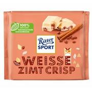 Bombonierki i czekoladki - Ritter Sport ZIMA 2022 Czekolada biała z cynamonem i chrupkami ryżowymi 100g - miniaturka - grafika 1