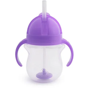 Munchkin Click Lock™ Tip & Sip kubek ze słomką z odważnikiem Purple 6 m+ 207 ml - Kubki dla dzieci - miniaturka - grafika 1