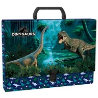 Teczki i skoroszyty - Derform, Teczka szkolna na rysunki z rączką A4 Dinozaury - miniaturka - grafika 1