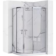 Kabiny prysznicowe - Rea Kabina Prysznicowa REA Look Chrom 80x100 + biały brodzik - miniaturka - grafika 1