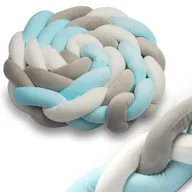 Ochraniacze do łóżeczka - Otulacz do łóżeczka Ricokids 2m - niebiesko-szary - miniaturka - grafika 1