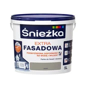 Farby wewnętrzne - Śnieżka Extra Fasadowa Farba do fasad i elewacji szary  5 L - miniaturka - grafika 1