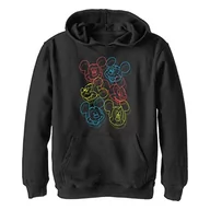 Bluzy dla chłopców - Disney Chłopięca bluza z kapturem Neon Heads, Czarny, M - miniaturka - grafika 1
