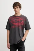 Koszulki męskie - Diesel t-shirt bawełniany T-BOXT-T5 męski kolor szary z nadrukiem A18653.0AGCA - miniaturka - grafika 1