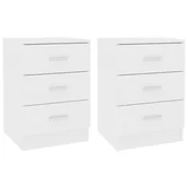 Szafki nocne - vidaXL Szafki nocne, 2 szt., białe, 38x35x65 cm, płyta wiórowa - miniaturka - grafika 1