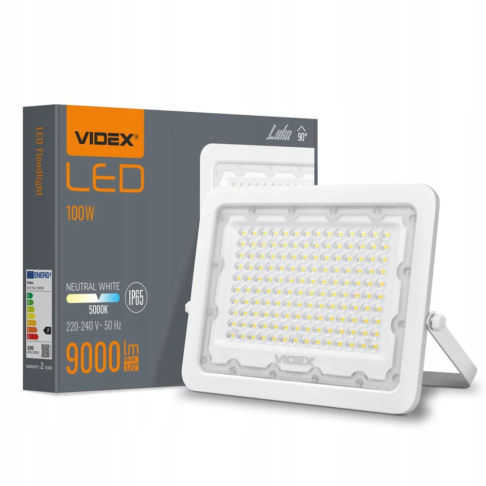 Videx LUCA Naświetlacz LED 100W IP65 5000K 9000lm Biały