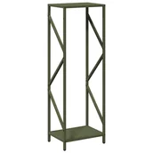 Wózki magazynowe - vidaXL Stojak na drewno opałowe Oliwkowy Zielony 34x25x100 cm - miniaturka - grafika 1