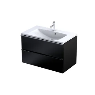 Szafka łazienkowa pod umywalkę Oristo Etna Uni 80 cm czarny mat OR52-SD2S-80-8 - Szafki łazienkowe - miniaturka - grafika 1