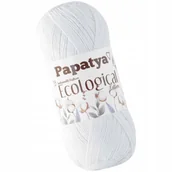 Pasmanteria - Włóczka PAPATYA Ecological Bawełniana BAWEŁNA 100% 100g / 300m BIAŁY 306 - miniaturka - grafika 1
