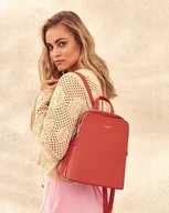 Plecaki - Mały miejski plecak damski z gładkiej skóry ekologicznej - David Jones - miniaturka - grafika 1