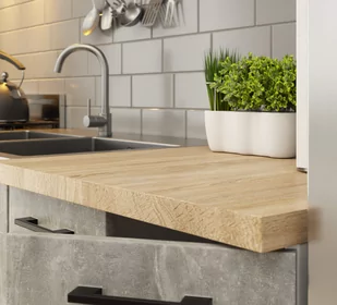 MEBLE KUCHENNE ZESTAW OLIWIA G1 1.8M BIAŁY-BETON - Inne meble do salonu - miniaturka - grafika 4