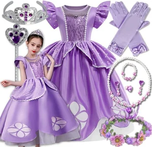 Sukienka Strój Księżniczka Jej Wysokość Zosia Sofia Bal Karnawał 146 152 Cm - Stroje karnawałowe Sukienka Strój Księżniczka Jej Wysokość Zosia Sofia Bal Karnawał 146 152 Cm - Stroje karnawałowe - miniaturka - grafika 1