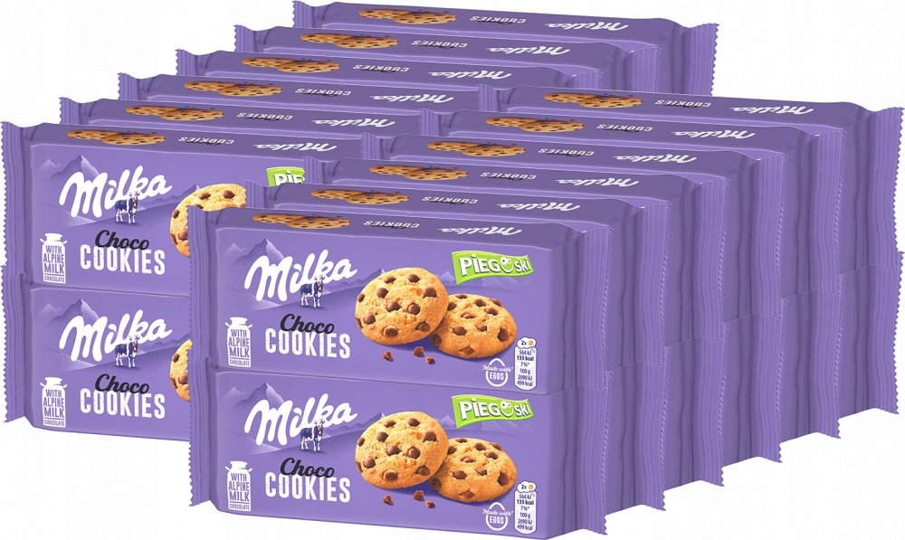 Milka Pieguski – Karton 24×135 g (3,24 kg) kruche ciastka z czekoladą