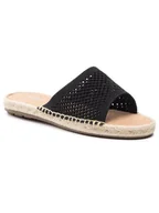 Klapki i japonki damskie - Emu Australia Espadryle Ebor Mac W12471 Czarny - miniaturka - grafika 1