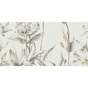 Płytki ceramiczne - Dekor Velo 2 Bianco Flowers 3Z4 59.8 x 119.8 Arte - miniaturka - grafika 1
