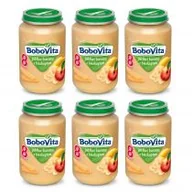 Desery dla dzieci - BoboVita Deserek Jabłka i banany z biszkoptem po 8 miesiącu Zestaw 6 x 190 g - miniaturka - grafika 1