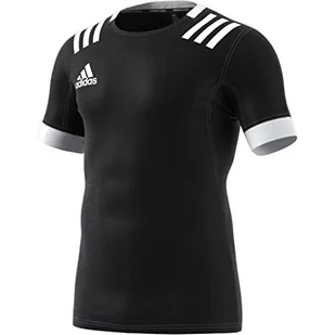 adidas Tw 3S Jsy F koszula męska, czarno-biała, 2XL - Koszule męskie - miniaturka - grafika 1