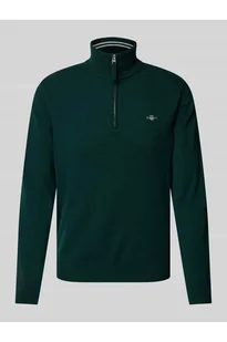 Sweter z dzianiny z wyhaftowanym logo model SUPERFINE - Gant - Swetry męskie - miniaturka - grafika 1