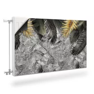 Dekoracje domu - Mata MAGNETYCZNA Grzejnika Egzotyczne Liście Beton 3D Abstrakcja 90cm x 60cm - miniaturka - grafika 1