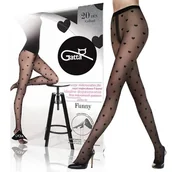 Rajstopy - Gatta rajstopy FUNNY 08 jak kabaretki, serca, 4-L - miniaturka - grafika 1