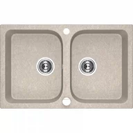 Zlewozmywaki - Laveo SBC 420T Zlewozmywak granitowy2 komoryWymiary 480x760x184 mm Wymiar szafki 800 mmWyko$143czenie be$144W zestawie z syfonem Space Saving i korkiem automatycznym - miniaturka - grafika 1