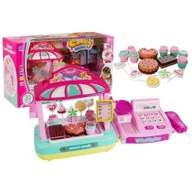 Zabawy w naśladowanie dorosłych - Import LEANToys Kasa Fiskalna + Stragan Słodkości Candy shop 35PCS - miniaturka - grafika 1