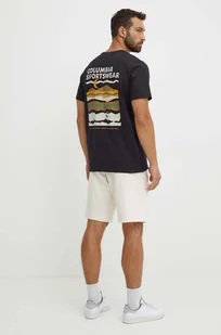 Columbia t-shirt bawełniany kolor czarny wzorzysty - Koszulki męskie - miniaturka - grafika 1