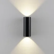 Lampy ogrodowe - Deko-Light Kinkiet zewnętrzny CAN, czarny, 2-punktowy, Ø 8 cm IP65 metal GU10 - miniaturka - grafika 1